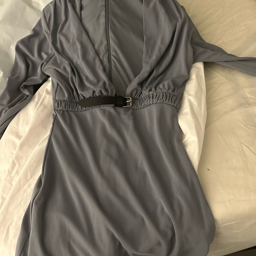 Zara Women's Long Sleeve Gray Dress